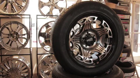 SLOW MOTION TIRE SHOT Stock Footage 41477115