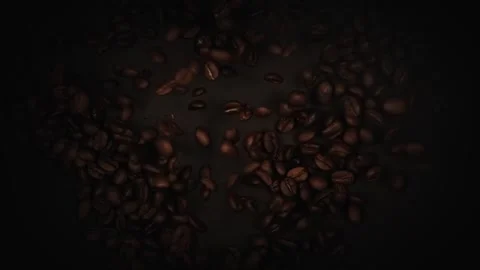 Slow motion top down coffee beans Video stock 341936830