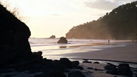 Slow motion tracking shot of costa rica coastline Stock Footage 235535554