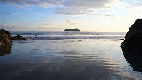 Slow motion tracking shot of costa rica coastline Stock Footage 235550954
