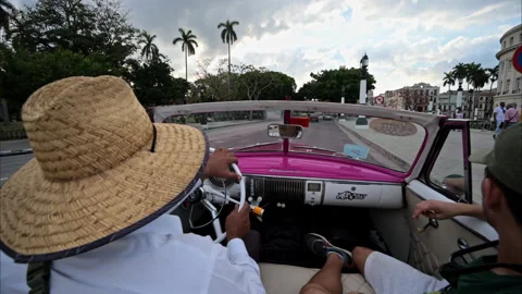 Slow motion tracking shot of historic buildings in Havana Cuba. Stock Footage 242102418