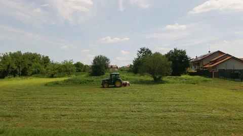 Slow Motion Tractor Working Stock Footage 134891651