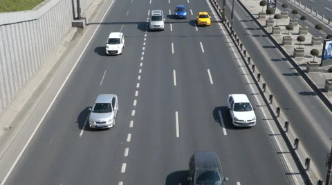 Slow motion traffic on E5 highway in Istanbul (Editorial) Video stock 58762432