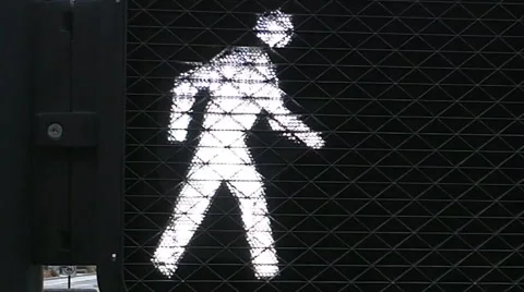 Slow Motion of Traffic Light Counting Down Video stock 1214392