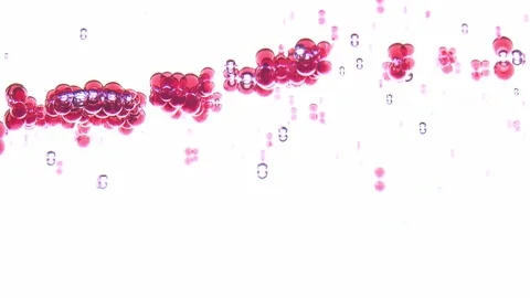 Slow motion of translucent balls on the edges of the composition Video stock 132177244