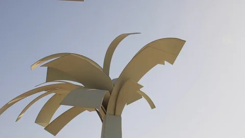 Slow motion of a tree statue Stock Footage 86616919