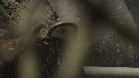 Slow Motion of A Tree Surgeon Cutting Through a Branch with a Chainsaw 库存影片 137456641