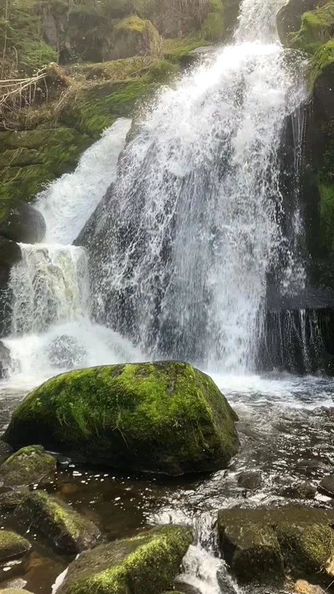 Slow Motion Triberg Waterfalls Video stock 332662658