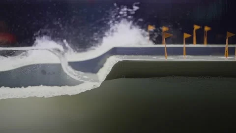 Slow motion tsunami machine Stock Footage 165479102