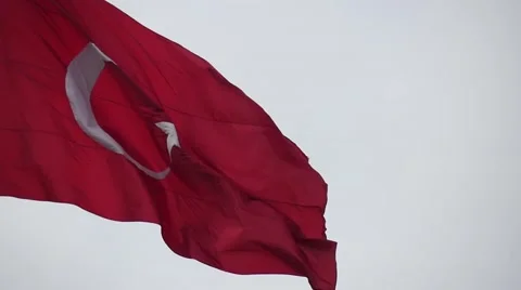 Slow motion of Turkish flag Stock-Footage 49097164