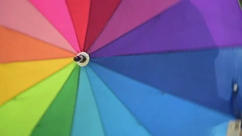 Slow motion umbrella. Stock Footage 131026437