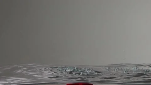 Slow motion underwater view of red rose moving and rolling Stock Footage 133112333