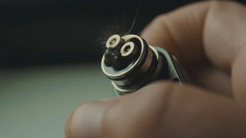 Slow Motion Vape eCigarette Atomizer Long Activation White &amp; Black Background Stock Footage 81504318