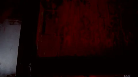 Slow motion video art scary halloween with pumpkins and old kerosene lamp Video stock 286206547