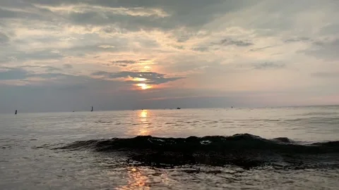 Slow motion video of beach evening Stock Footage 112268082