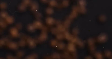 Slow-motion video captures the explosion of ground coffee and beans Stock Footage 260413212