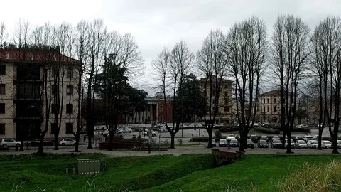 Slow motion video car running,cloudy day Stock Footage 75631548