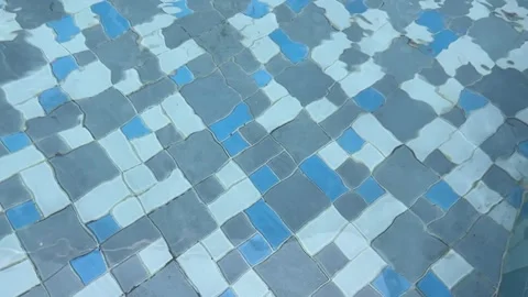 Slow motion video of clear pool water shimmering Stock Footage 321182388