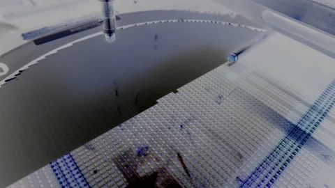 Slow motion video of Close up pick up silicon die in silicon wafer Stock-Footage 152059321