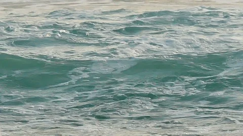 Slow motion video close up the waves are going to go on the shore, Nature and Stock Footage 93018697