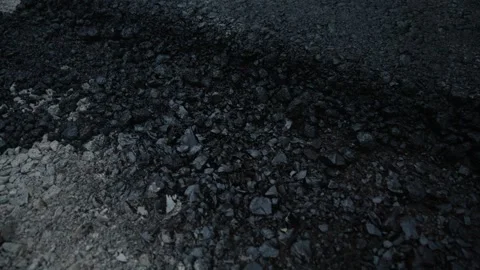 Slow motion video of the cross-section of a new road in Siska, Ljubljana Stock Footage 330612447