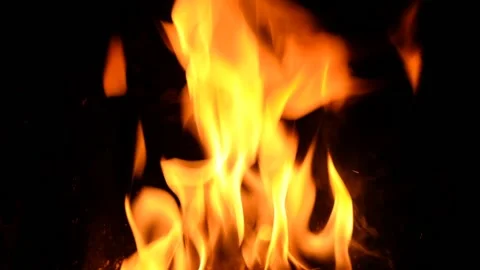 Slow-motion video of fire and flames Stock Footage 236320487