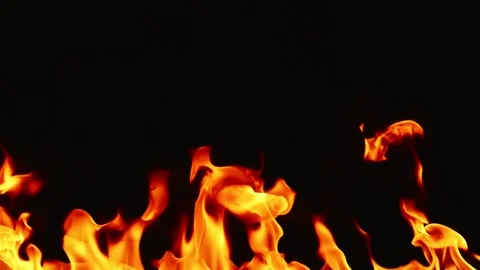 Slow motion video of fire and flames burning gas or gasoline ignited by fire. Stock Footage 240273291
