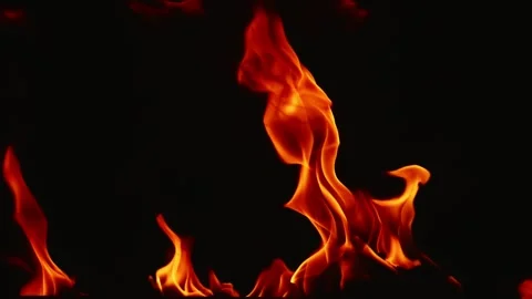 Slow motion video of fire and flames burning gas or gasoline ignited by fire. Stock Footage 240273753