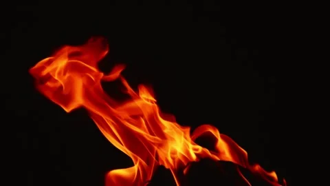 Slow motion video of fire and flames burning gas or gasoline ignited by fire. Stock Footage 240274276
