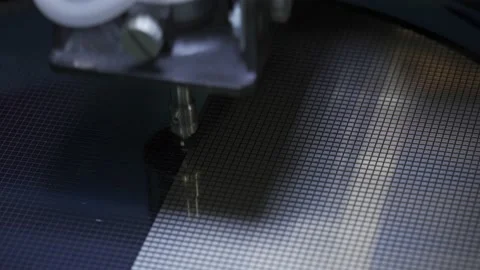 Slow motion video of pick up silicon die in silicon wafer Stock-Footage 150172887