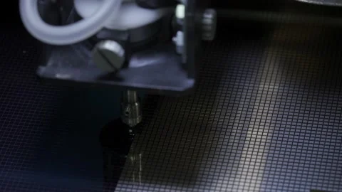 Slow motion video of pick up silicon die in silicon wafer Stock Footage 150175558