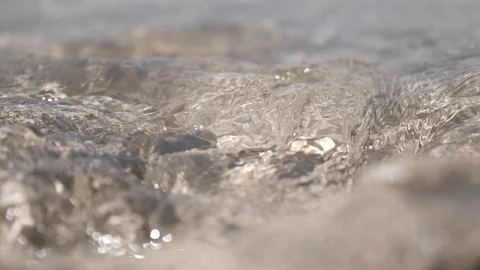 Slow Motion Video: Shoreline waves, B-roll, close-up, HD 動画素材 101625882