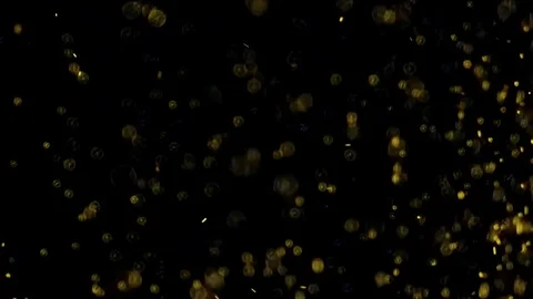 Slow motion video of spark and sparkles with tinsel and golden rain Vídeos de archivo 82508530
