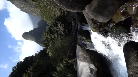 The slow motion video of waterfall Stock Footage 105437169