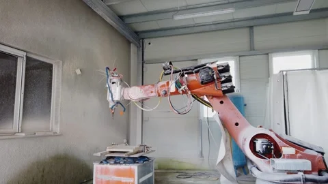 Slow motion view of  3D robotic relief milling in stone Stock Footage 346809691