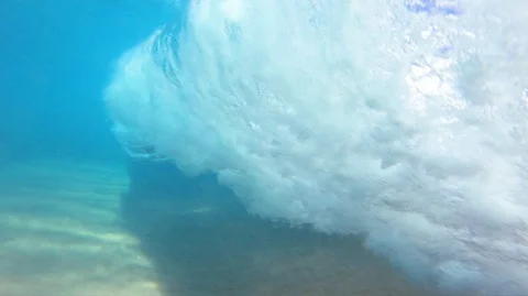 Slow Motion View Of Bubbles In An Ocean Wave 스톡 동영상 120673279