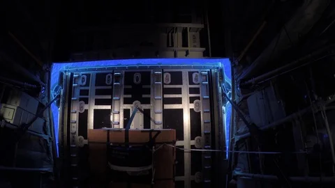 Slow motion view of cargo plane gate opening Stock Footage 93743311