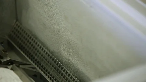 Slow motion of the view machine makes testing of the soles. Close-up Stock Footage 82243685