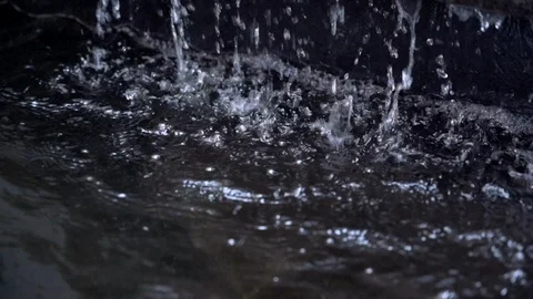 Slow motion view of waterfall close up view Stock Footage 118804708