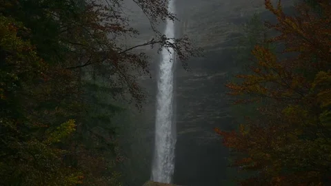 Slow motion view of waterfall Pericnik in Slovenia Stock Footage 141316298