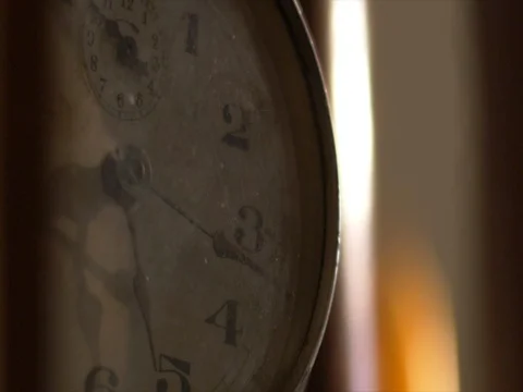Slow Motion of a Vintage Clock 01 Stock Footage 84088153