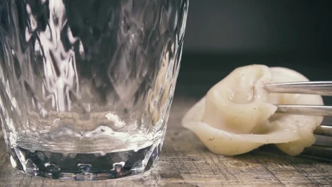 Slow motion vodka and snack according to Russian traditions Video stock 93104513
