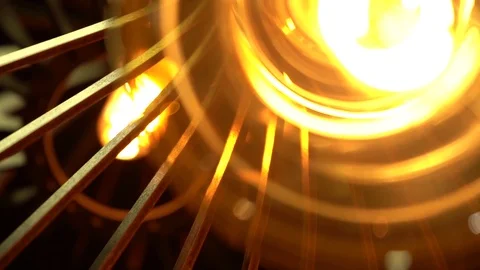 Slow motion warm light transition 1 bokeh close up 库存影片 123001202