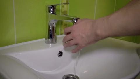 Slow motion wash your hands Stock Footage 154372111