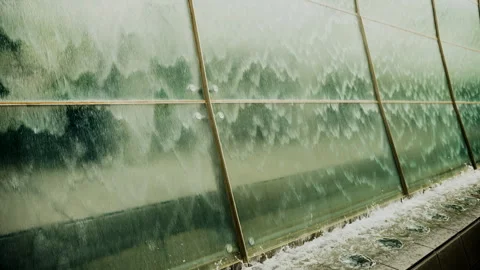 Slow Motion Water Droplets and Reflections in Tokyo Stock Footage 340117539