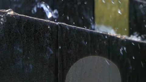 Slow motion water falling on staircase 스톡 동영상 257546745