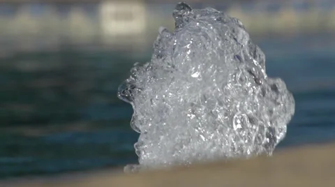 Slow motion water feature Stock Footage 39334749