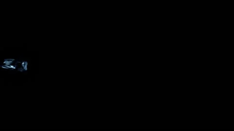 Slow motion water flow on black background with alpha matte Stock Footage 67554764