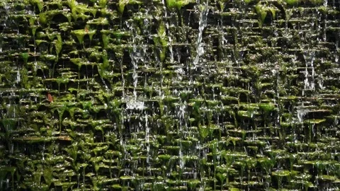 Slow motion water flow on stone Stock Footage 108470790