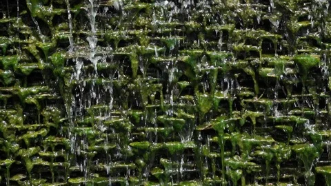 Slow motion water flow on stone Stock Footage 108470894